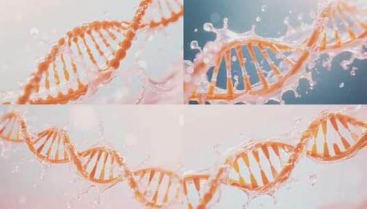 3D渲染DNA分子动画素材高清在线视频素材下载