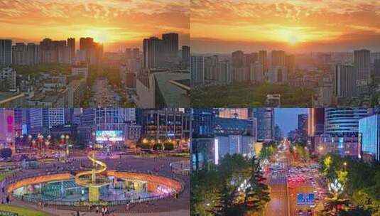 天府广场及周边国庆高清在线视频素材下载