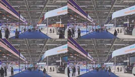 第八届进博会1.1医疗器械及医药保健展区高清在线视频素材下载