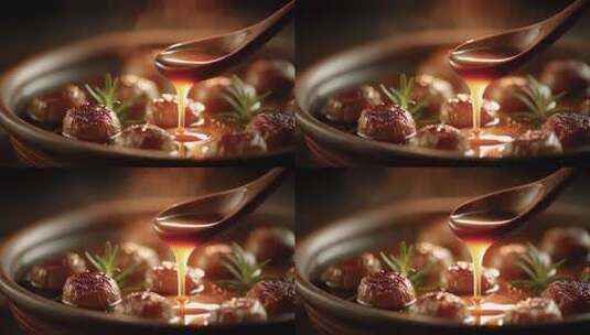 唐朝美食：蜜汁荔枝，品味历史的甜蜜高清在线视频素材下载