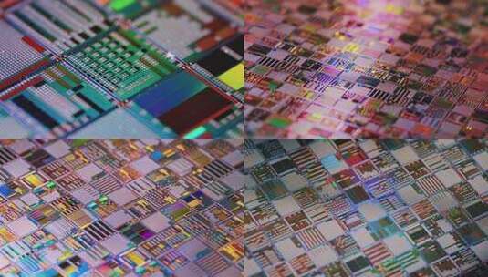 4k工业高科技精密智能芯片硅基片高清在线视频素材下载