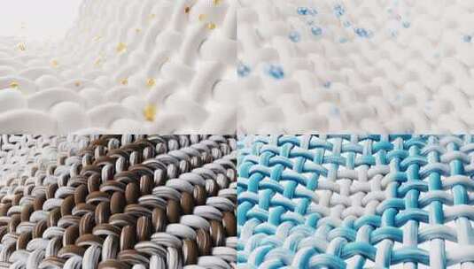 3D演示纺织布料透气污渍污垢清除高清在线视频素材下载