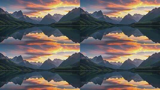 西藏纳木错雪山湖泊倒影高原圣湖风光高清在线视频素材下载