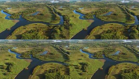 河流湿地自然景观高清在线视频素材下载