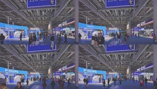 第八届进博会1.1医疗器械及医药保健展区高清在线视频素材下载