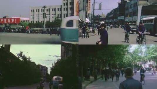 70年代80年代上海城市街头高清在线视频素材下载