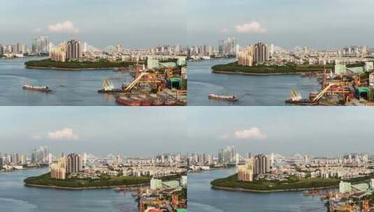 中国广东省广州市荔湾白鹅潭建筑群高清在线视频素材下载