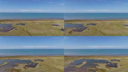 青海倒茶湖公路边的青海湖美景高清在线视频素材下载