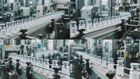 药品生产线流水作业画面高清在线视频素材下载