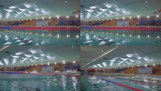 游泳比赛体育运动高清在线视频素材下载