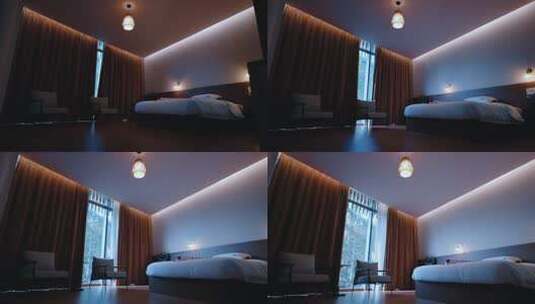 酒店卧室温馨室内场景高清在线视频素材下载