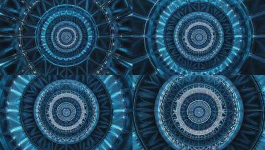 科技感蓝色隧道穿梭背景高清在线视频素材下载