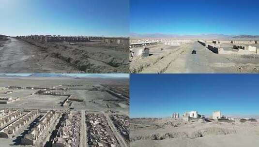 冷湖石油基地遗址高清在线视频素材下载