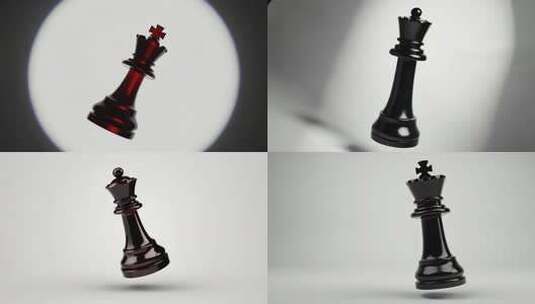 国际象棋棋子高清在线视频素材下载