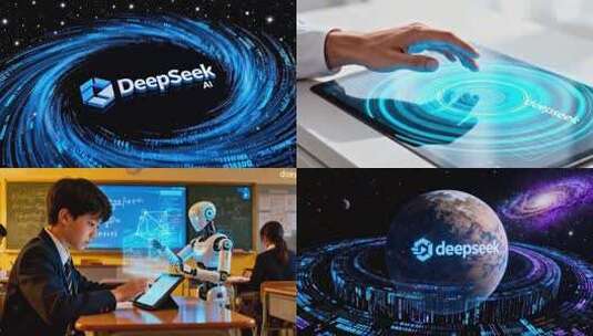 DeepSeek智能科技展示高清在线视频素材下载