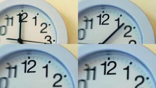白色时钟特写高清在线视频素材下载