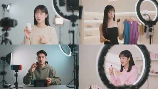 【合集】抖音主播直播带货直播行业电商销售高清在线视频素材下载