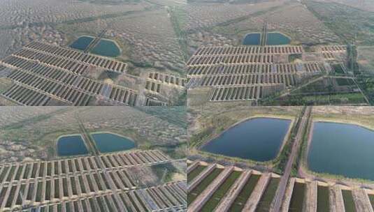 航拍宁夏灵武白笈滩温室大棚2高清在线视频素材下载
