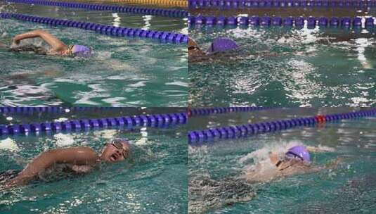 游泳比赛体育运动高清在线视频素材下载