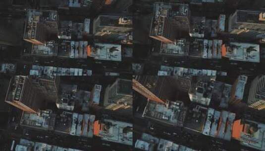 摩天大楼的上空的航拍高清在线视频素材下载