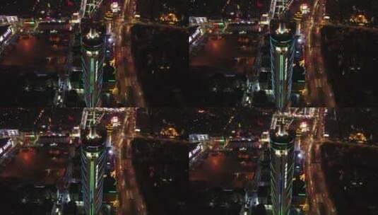 东莞厚街国际大酒店夜景 （11）高清在线视频素材下载