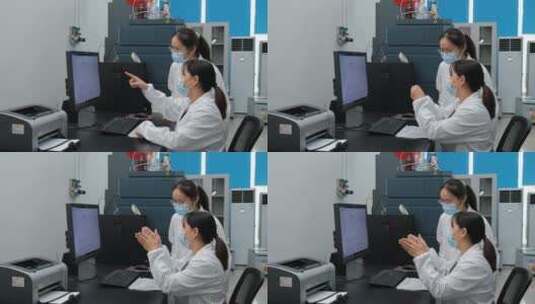 现代化实验室里科研人员做实验高清在线视频素材下载