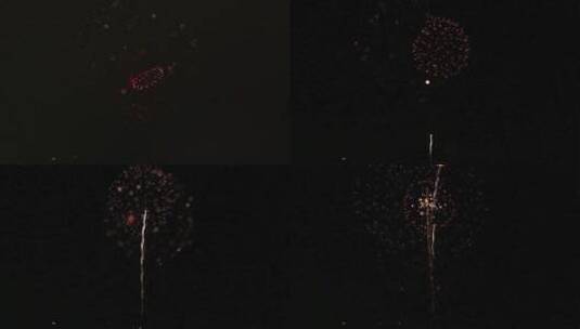 夜空中的烟花慢镜头高清在线视频素材下载