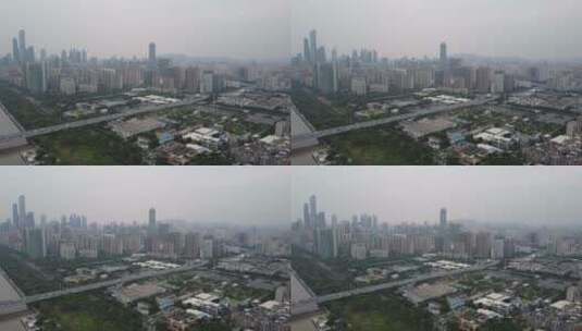广东省广州市城市风光航拍高清在线视频素材下载