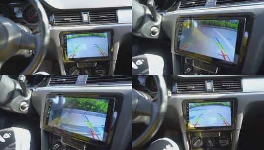 【镜头合集】交通安全倒车影像后视镜高清在线视频素材下载