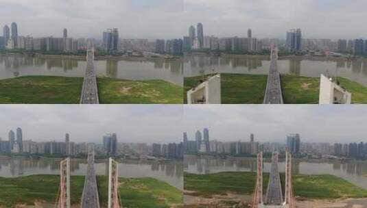 航拍江西南昌城市风光地标建筑高清在线视频素材下载