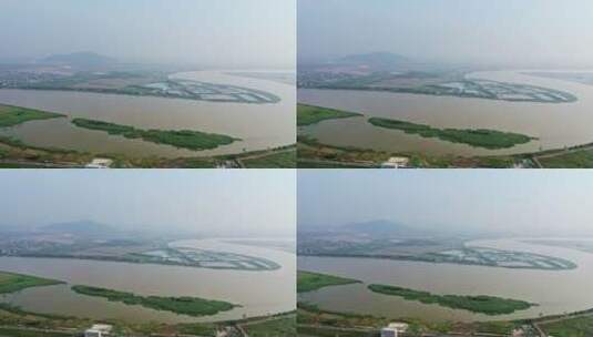 绍兴曹娥江海湾自然风景高清在线视频素材下载