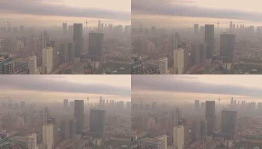 城市 雾霾 污染 风沙 沈阳高清在线视频素材下载