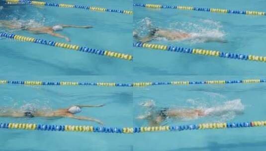 游泳比赛高清在线视频素材下载