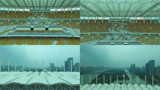 广州海心沙体育场高清在线视频素材下载
