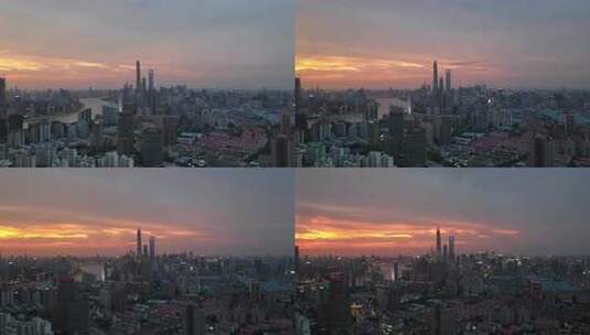 上海夜景航拍延时高清在线视频素材下载