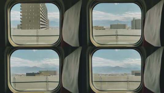 列车行驶窗户外景高清在线视频素材下载