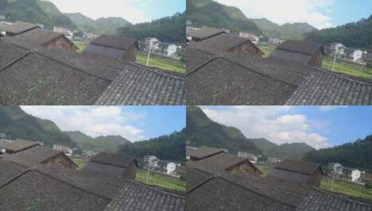 建筑物湖北省宣恩县庆阳坝村土家老街建筑群高清在线视频素材下载