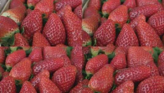 市场托盘里的草莓高清在线视频素材下载