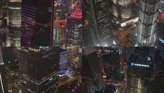 上海夜景航拍原创高清在线视频素材下载
