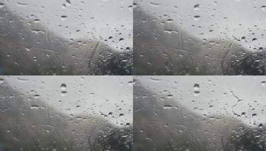 车窗下雨素材高清在线视频素材下载