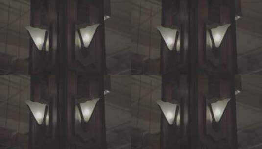 【空镜】4K建筑室内装饰-民国风-壁灯-log高清在线视频素材下载