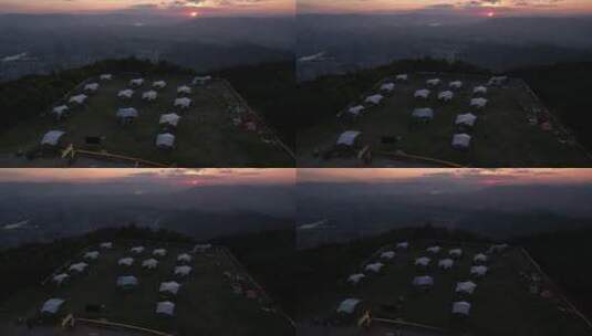 看日落最佳的露营基地高清在线视频素材下载