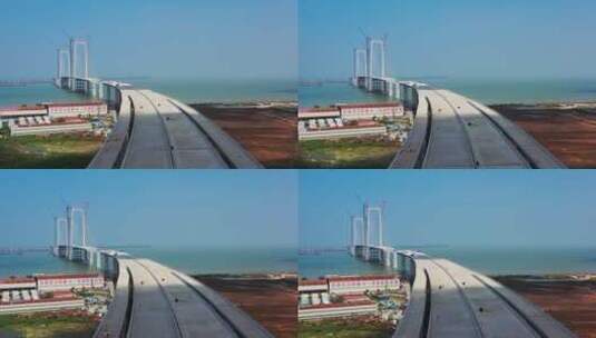 素材5建设中的深中通道跨海大桥高清在线视频素材下载