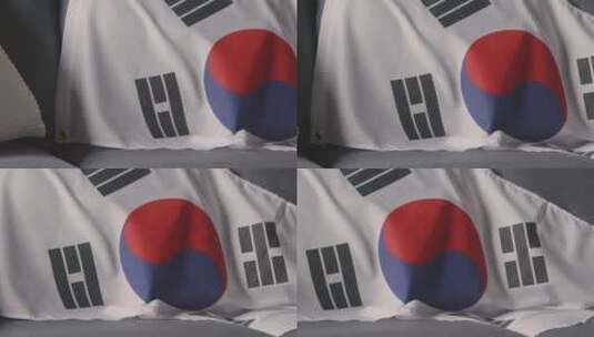 沙发的韩国国旗高清在线视频素材下载