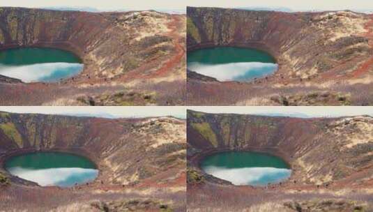 俯瞰火山口湖高清在线视频素材下载