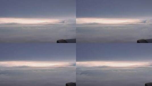 4K升格实拍飞机上拍摄傍晚的云彩竖屏高清在线视频素材下载