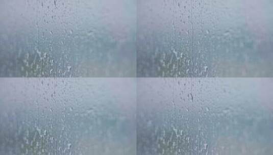 玻璃上的水珠雨滴高清在线视频素材下载