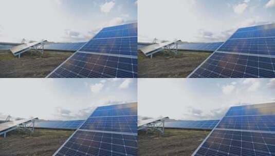 中国北方地区大规模的太阳能发电站基地高清在线视频素材下载