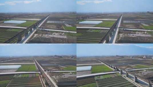 大理农业灌溉的水渠高清在线视频素材下载