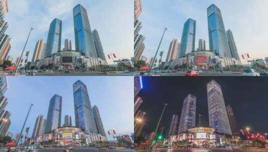 深圳宝安区城市地标延时视频高清在线视频素材下载